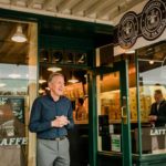 Starbucks' Howard Schultz at the first Starbucks located in Seattle's Pike Place Market. (Courtesy of Starbucks)