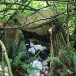 An abandoned tent. (KIRO Radio/Hanna Scott)