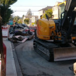 Some businesses have complained of a bulldozer parked in front of their door. (Nicole Jennings/MyNorthwest)