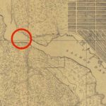 As this 1901 nautical chart shows, before the Ballard Locks were built, the Great Northern Railway tracks crossed Salmon Bay on a trestle just west of the Ballard Bridge; the circle shows the approximate location where the Salmon Bay Bridge was built in 1914. (NOAA)