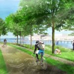 The new Expedia Seattle campus will include part of the Elliott Bay Bike Trail. (Expedia)
