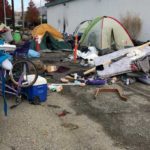 A cleanup of a homeless camp in Seattle's SoDo neighborhood in December 2018, directed by the city's Navigation Team. (Jason Rantz, KTTH)