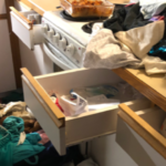 Natalie returned home after last week's snowstorm to find her Beacon Hill apartment ransacked by a squatter. (Photo courtesy of Natalie)