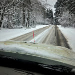 Snowy roads on Mercer Island. (City of Mercer Island)