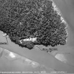 An aerial image from the 1930s of Fort Whitman on Goat Island. (National Archives via Matthew Bell)