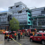 Four people were killed in Seattle on Saturday when a crane fell onto several cars below. (Seattle Fire Department)
