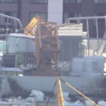 Four people were killed in Seattle on Saturday when a crane fell onto several cars below. (KIRO 7 image)