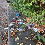 Trash outside Meridian School.  (Find It, Fix It app)