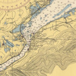 The Cascades and Bonneville Dam, as they appeared on an American nautical chart from the 1940s. (NOAA Historic Chart Collection)