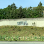 Graffiti along I-5. (Chris Sullivan, KIRO Radio)