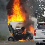 Emergency crews in Graham, Wash. responded to a fatal collision between a semi truck and a Volkswagen Beetle June 25, 2019. (WX-EatonvilleWA, Twitter)