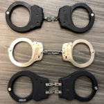 The old model of handcuffs used by Seattle police were steel (center). The new models are aluminum. (Dyer Oxley, MyNorthwest) 