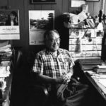 Frank Natsuhara in his family’s store in 1989; his father Chiyochiki “Charlie” Natsuhara founded it in 1916. (White River Valley Museum)