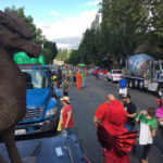 Brienne the dragon rolls down the Renton River Days parade in July 2019. (Marcel Bauer)