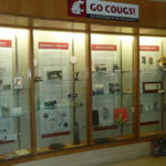 The temporary exhibit Go Cougs!: The Evolution of the WSU Mascot, is on display at the WSU Library. (WSU Libraries' MASC)