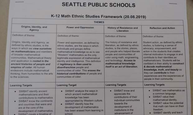 Math Ethnic Studies Framework, Seattle teacher...