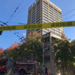 Buildings in Seattle's University District were evacuated for a gas leak reported in the area. (Alison Grande, KIRO 7 TV)