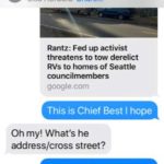 Text messages between Seattle City Councilmember Lisa Herbold and Police Chief Carmen Best.