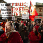  Anti-war demonstrators rally on January 4, 2020 in Seattle, Washington. Demonstrators rallied across the U.S. Saturday in response to increased tensions in the Middle East as a result of a U.S. airstrike that killed an Iranian general last week. (Photo by David Ryder/Getty Images)