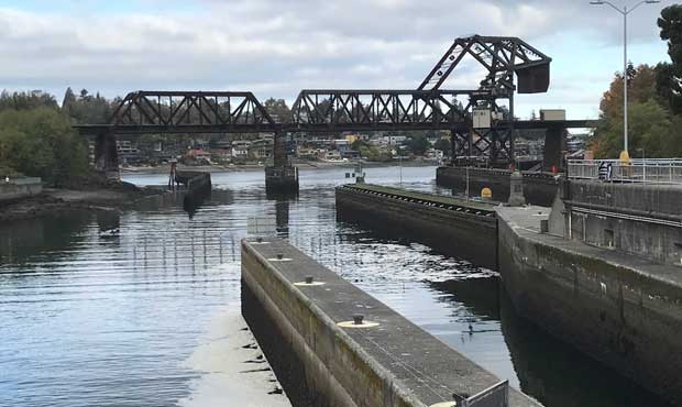 ballard locks, Salmon Bay bridge...