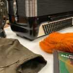 Also in the accordion case was an old hat and wig, and one of Stan Boreson’s Christmas CDs. (Feliks Banel for KIRO Radio)