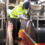 Cleaning a bus. (King County Metro)