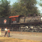 Great Northern Railway locomotive 1246 was displayed at Woodland Park Zoo from the early 1950s to 1980; this image is circa 1960. (Seattle Municipal Archives)