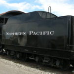 This shiny "tender" of Northern Pacific locomotive #1364, on display at the Northern Pacific Railway Museum in Toppenish, Washington. (Kent Sullivan)