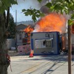 Seattle rioters committed arson against 5 construction trailers at the Juvenile Detention Center. (Photo: Jason Rantz/KTTH)