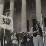 Ross Shafer emcees “Louie Louie Day,” which drew 5,000 to the state capitol on April 12, 1985. (Ross Shafer)