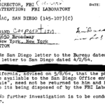 An excerpt from the FBI files from their investigation in the 1960s into whether or not the lyrics of “Louie, Louie” were obscene; on this page, permission is given to destroy the “Louie, Louie” recording examined in the FBI laboratory. (FBI)