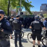 SPD moved in when the counter protesters were making things tense. (Photo: Jason Rantz)