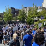 There was an overflow crowd of pro-police rally goers.  (Photo: Jason Rantz)