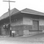 The Cedar Falls depot served its last Milwaukee Road passenger in 1960 or 1961, but the building was operated as a freight office until 1980 or so. (King County Landmarks)