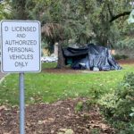 Seattle homelessness has exploded, made worse by a Seattle City Council ad Mayor's office that stay silent. This is at Denny Park in South Lake Union (Photo: Jason Rantz).