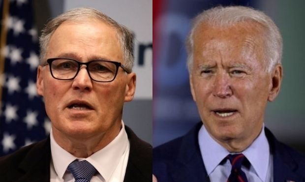 Gov. Inslee and Former Vice President Joe Biden. (Getty Images)...