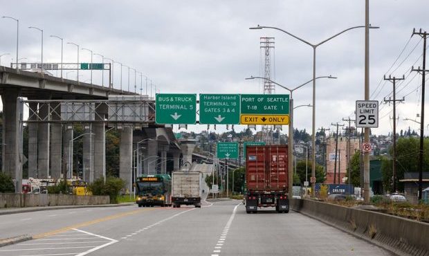 lower spokane street bridge, west seattle...