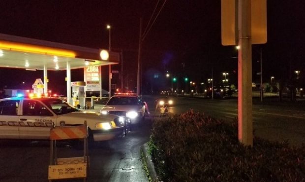 Police in Tacoma investigate a shooting Monday night. (Tacoma Police Department)...