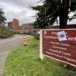 The building most recently served as the Seattle Parks and Recreation’s Magnuson Community Center; it is closed and undergoing renovation. (Feliks Banel/KIRO Radio)