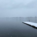 Snow at American Lake. (Randy Foley)