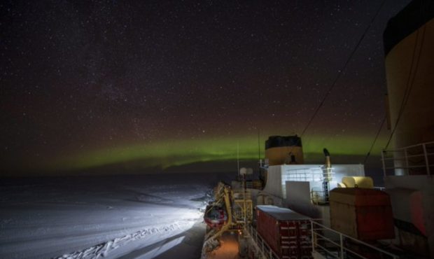 Coast Guard icebreaker Polar Star at the Arctic this winter. (USCG)...