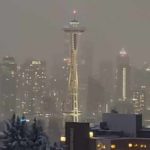 Snow at Kerry Park in Seattle. (Brent Stecker)