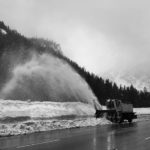 Plows are clearing snow and debris brought down by avalanches on Snoqualmie Pass. (Photo courtesy of WSDOT/Twitter)