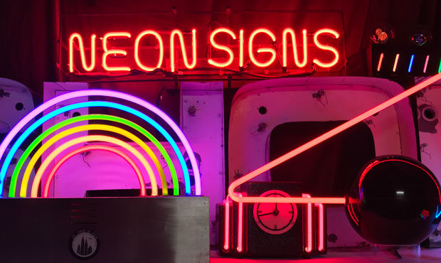 The neon collection of Bob Kaufman, he says, “also covers how neon evolved into signage, culture,...