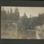 A rare view of the 19th century Log Ditch, an early water connection between Lake Washington and Lake Union. (Courtesy Gordon Macdougall)