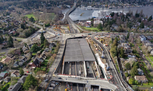 Montlake lid SR 520, construction...