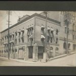 Posters visible in a recently discovered photo of the Seattle Theatre helped historians date the image to July 1901; also visible are 45-star US flags, which were in use from 1896 to 1908. (Courtesy Gordon Macdougall)