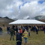 The ceremony on the seventh anniversary of the Oso landslide. (Hanna Scott, KIRO Radio)