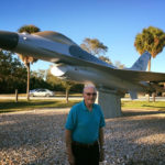 A recent photo of Richard Pouliot and a vintage F-16, displayed at MacDill Air Force Base in Tampa, Florida, where Pouliot was stationed during part of his Air Force career. (Pouliot Family)