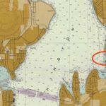 A 1978 nautical chart shows the old Houghton Shipyards, where a derelict KEHLOKEN was torched by an arsonist in 1979. (NOAA Archives)
